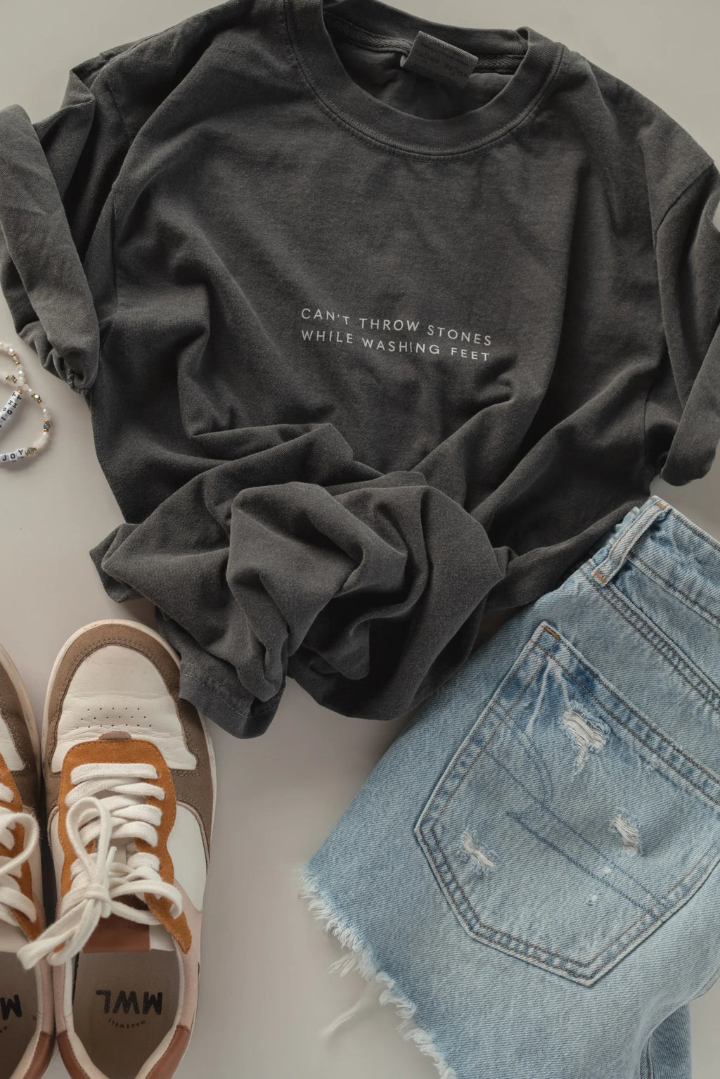Can’t Throw Stones While Washing Feet Tee