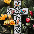 Hanging Birdsong Painted Cross