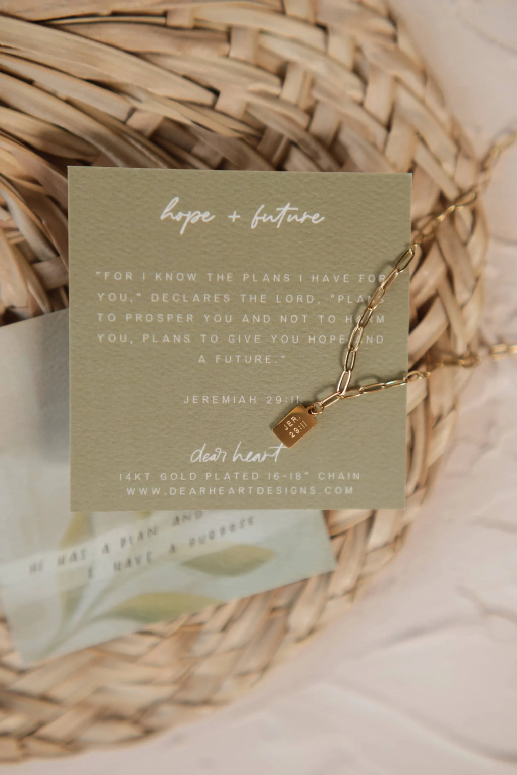 Hope + Future Tag Necklace