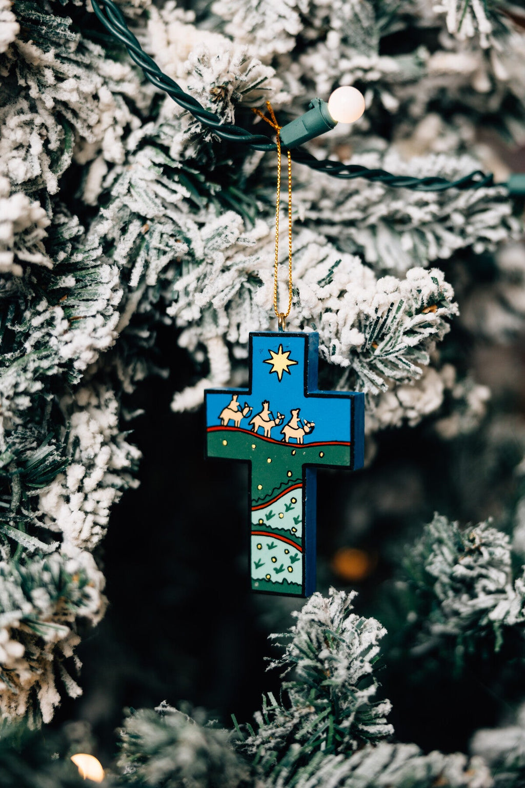 Starry Night Cross Ornament